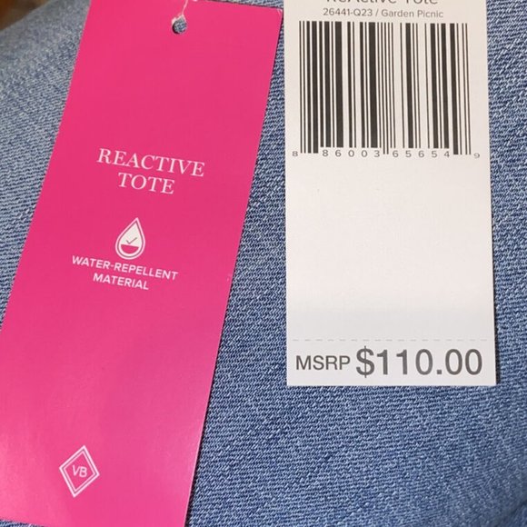 NWT Vera Bradley Large Lightweight Tote Bag Floral - Picture 8 of 8